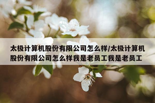 太极计算机股份有限公司怎么样/太极计算机股份有限公司怎么样我是老员工我是老员工