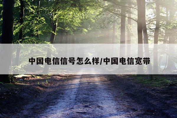 中国电信信号怎么样/中国电信宽带