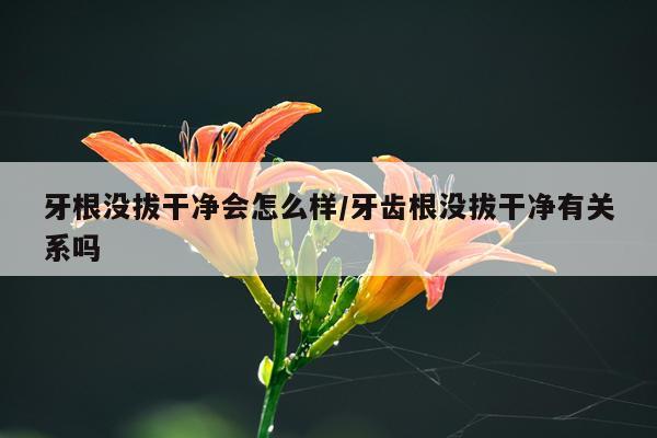 牙根没拔干净会怎么样/牙齿根没拔干净有关系吗