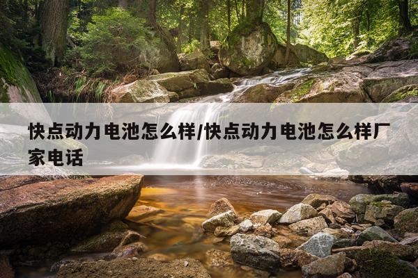 快点动力电池怎么样/快点动力电池怎么样厂家电话