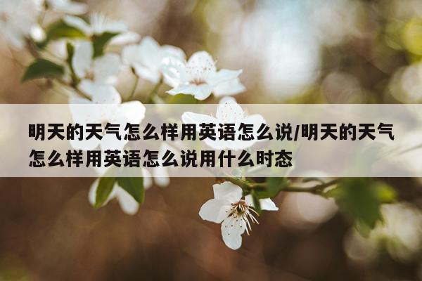 明天的天气怎么样用英语怎么说/明天的天气怎么样用英语怎么说用什么时态