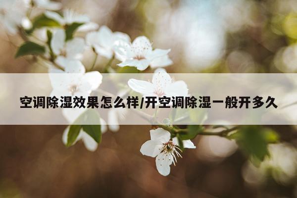 空调除湿效果怎么样/开空调除湿一般开多久