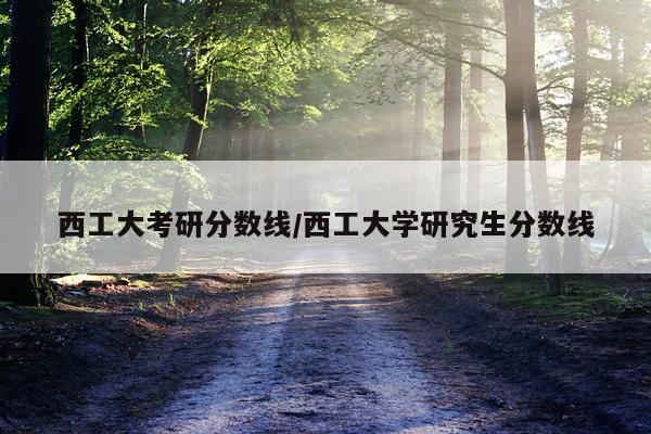 西工大考研分数线/西工大学研究生分数线