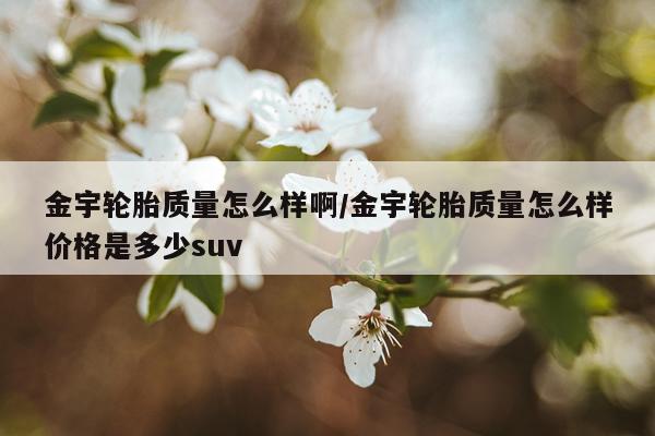 金宇轮胎质量怎么样啊/金宇轮胎质量怎么样价格是多少suv