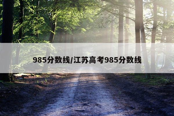 985分数线/江苏高考985分数线