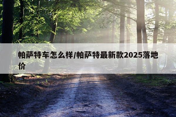 帕萨特车怎么样/帕萨特最新款2025落地价