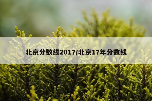 北京分数线2017/北京17年分数线