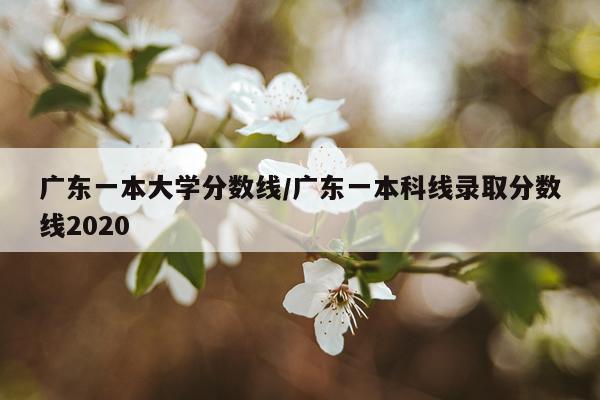 广东一本大学分数线/广东一本科线录取分数线2020