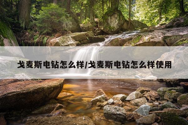 戈麦斯电钻怎么样/戈麦斯电钻怎么样使用