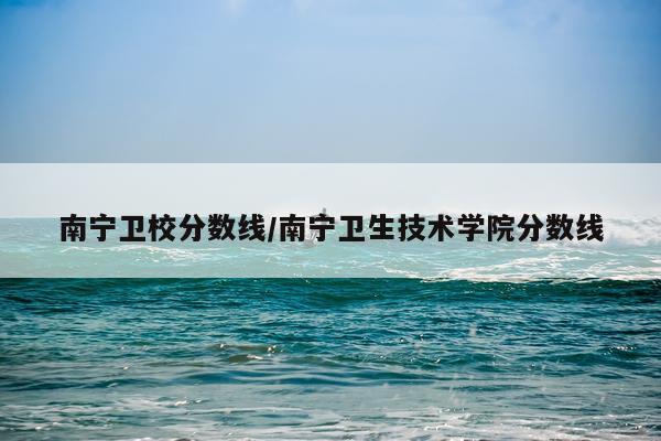 南宁卫校分数线/南宁卫生技术学院分数线