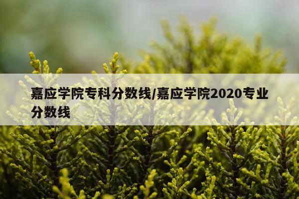 嘉应学院专科分数线/嘉应学院2020专业分数线
