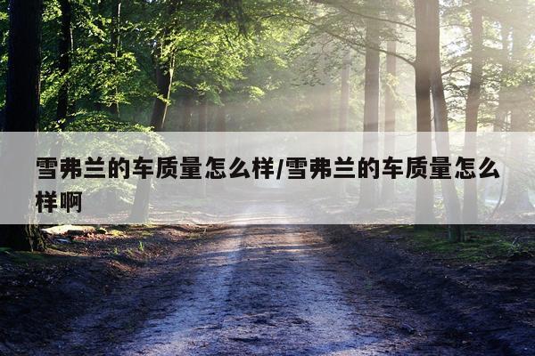 雪弗兰的车质量怎么样/雪弗兰的车质量怎么样啊