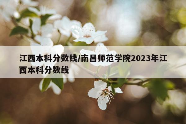 江西本科分数线/南昌师范学院2023年江西本科分数线