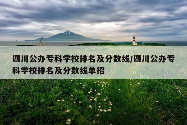 四川公办专科学校排名及分数线/四川公办专科学校排名及分数线单招