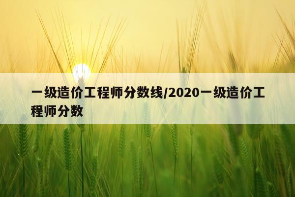 一级造价工程师分数线/2020一级造价工程师分数