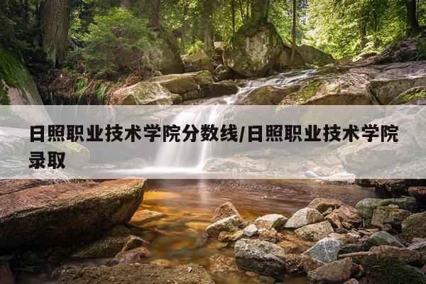 日照职业技术学院分数线/日照职业技术学院录取