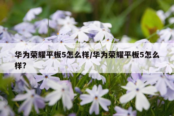 华为荣耀平板5怎么样/华为荣耀平板5怎么样?