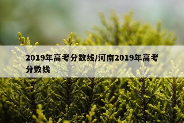 2019年高考分数线/河南2019年高考分数线