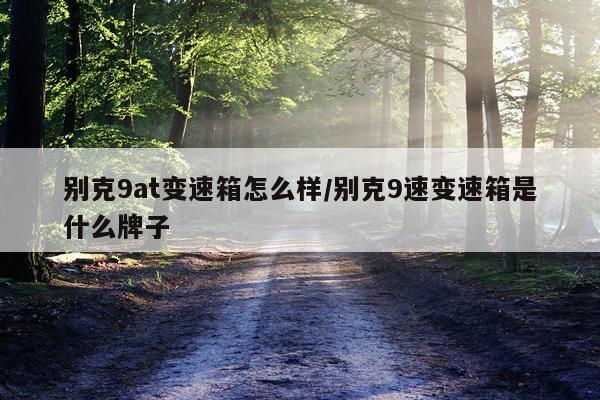 别克9at变速箱怎么样/别克9速变速箱是什么牌子