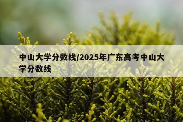 中山大学分数线/2025年广东高考中山大学分数线