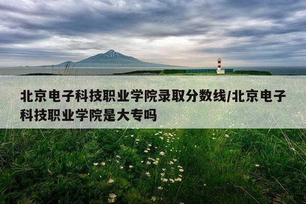 北京电子科技职业学院录取分数线/北京电子科技职业学院是大专吗
