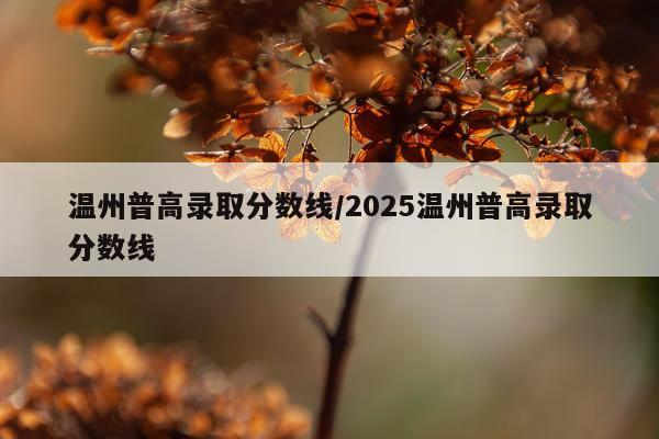 温州普高录取分数线/2025温州普高录取分数线