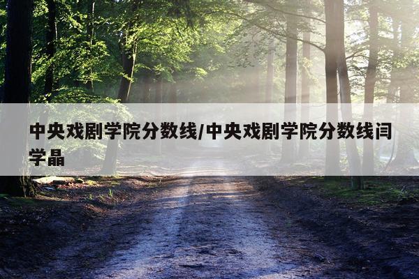 中央戏剧学院分数线/中央戏剧学院分数线闫学晶