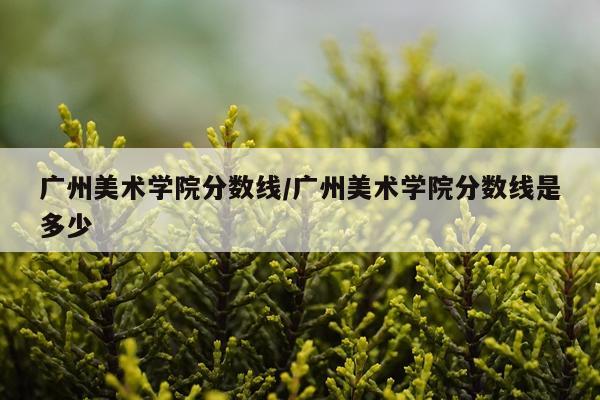 广州美术学院分数线/广州美术学院分数线是多少